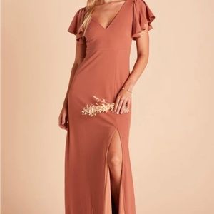 Birdy grey Hannah crepe dress in terracotta